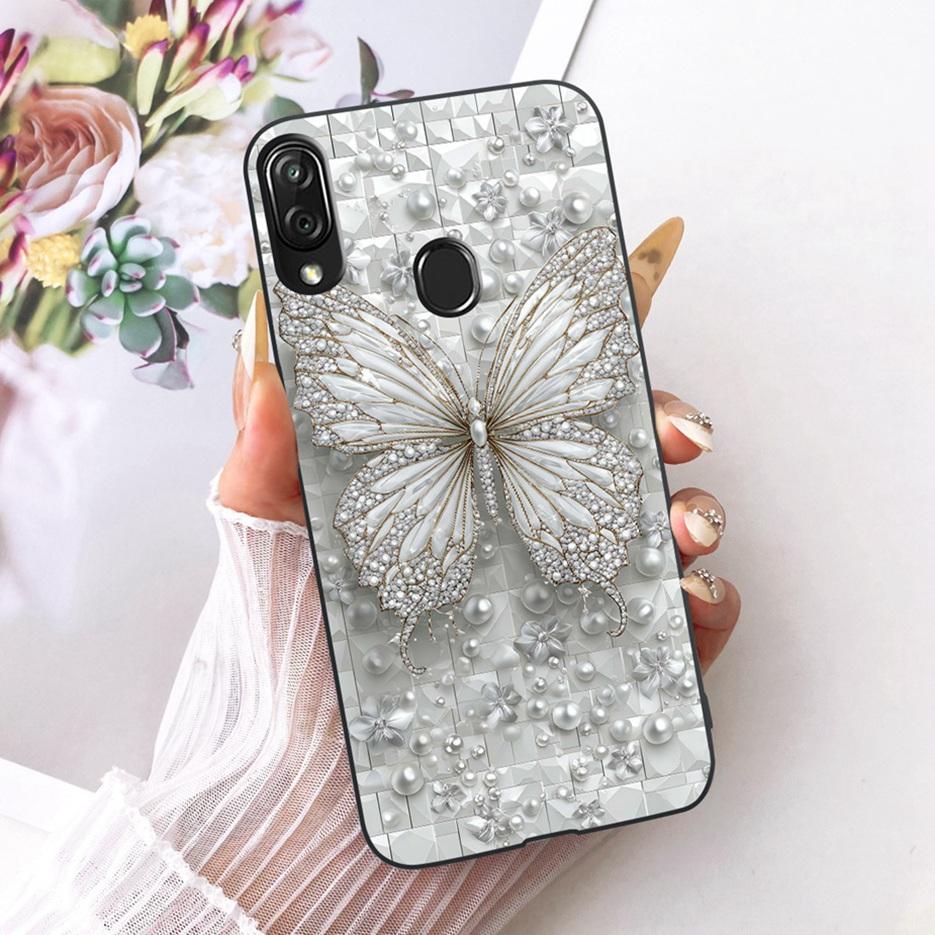 For ZTE Blade V10 Vita Case Luxury Flowers Butterfly Painted Cover Soft TPU Phone Case For ZTE Blade V10 2019 V10Vita Funda Bags