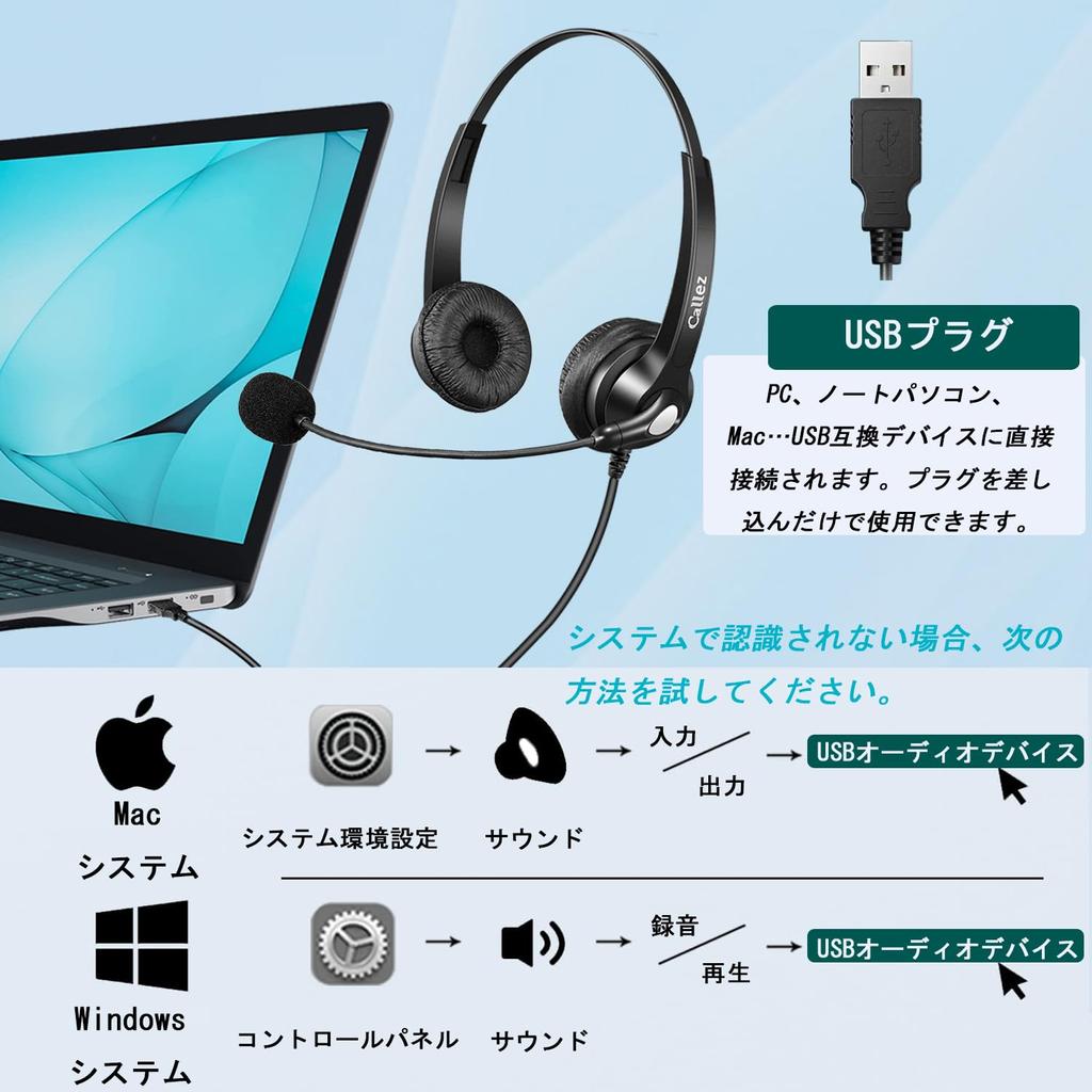 Гарнитура CALLEZ с подключением по USB, стереогарнитура для ПК с функцией отключения звука, офисные наушники с микрофоном с шумоподавлением и регулировкой громкости, легкие