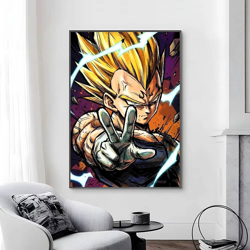 1 шт. Аниме DRAGON BALL Веджета плакаты Самоклеящаяся Бумажная Печать Домашняя Гостиная Спальня Прихожая Бар Кафе Искусство
