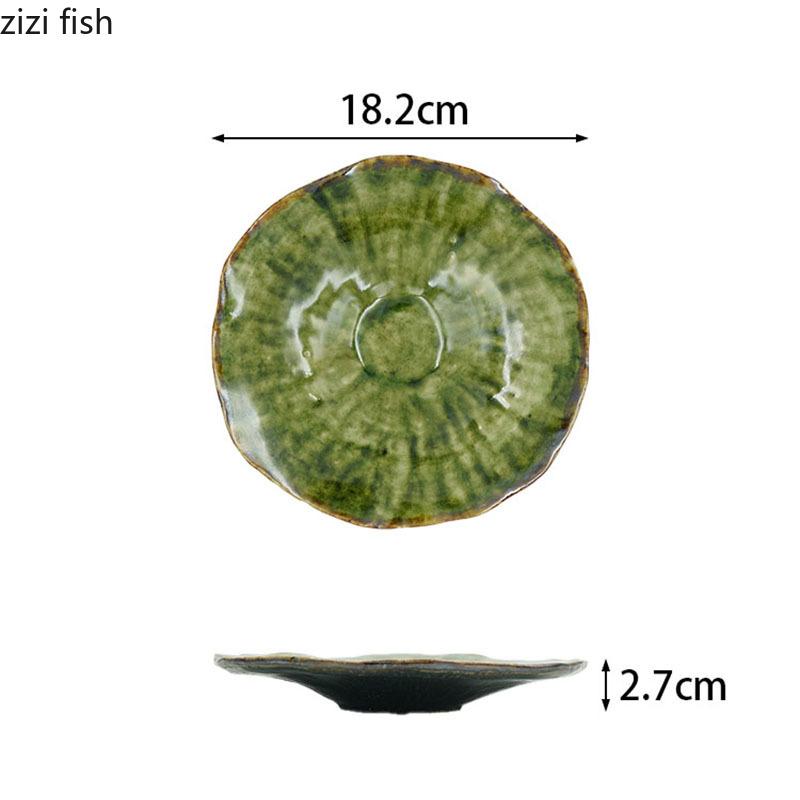 Ретро-неправильная керамическая обеденная тарелка в виде листа лотоса, десертная тарелка, тарелка для фруктового салата, тарелки для пасты, специальная посуда для молекулярной еды