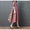 Loose Plus Size Women's Fashion Style Casual Medium Long Short Sleeve Dress