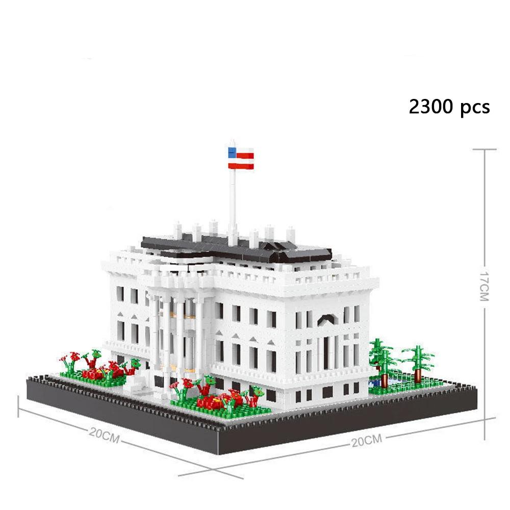 KNEW BUILT Capitol City Construction Белый дом Микро Строительные Блоки Мини Архитектура США Игрушки для Взрослых и Детей Собираемые Кубики