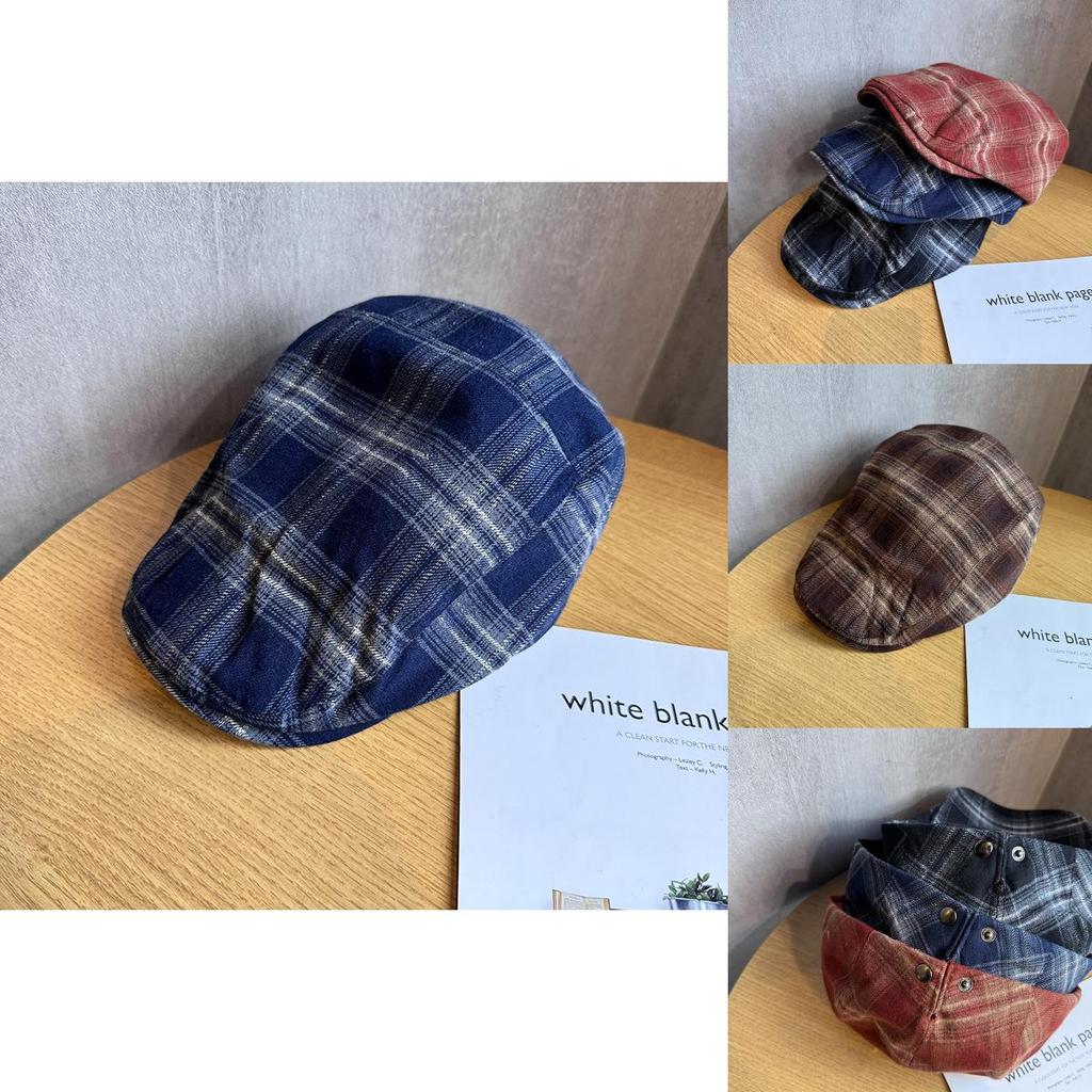Винтажная клетчатая кепка газетчика из дышащего хлопка для женщин на весну и лето