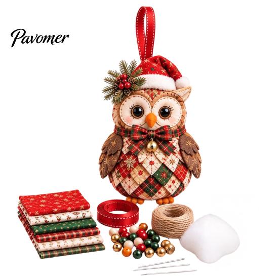 DIY Projects for Winter Festivals Patchwork Ornament Kit Christmas Holiday Decoration, Decorative Fabric Creative Festive Living Space Accents