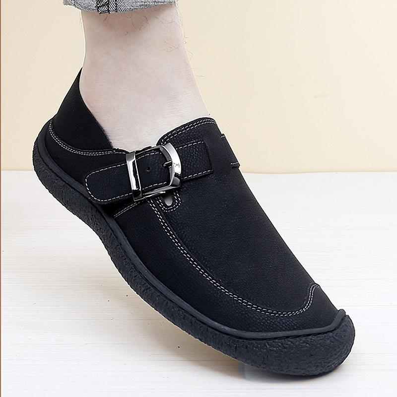 Весна и осень мужская модная и удобная повседневная обувь брендовая мужская уличная мягкая подошва нескользящая ленивая обувь обувь для вождения