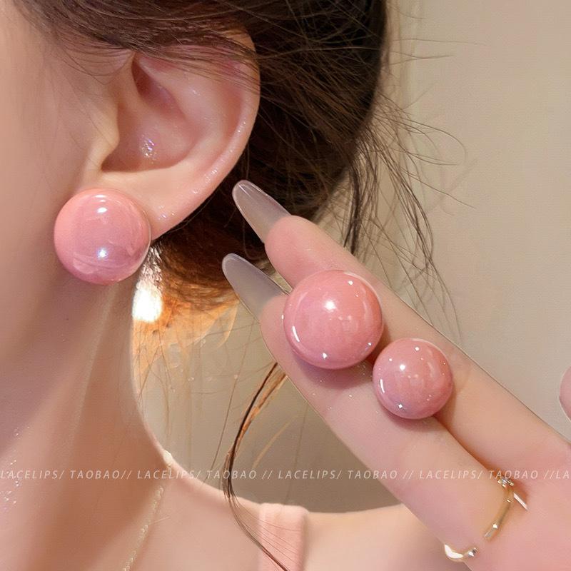 Popular Gentle Girl Pink Premium Earrings Earrings New Light Luxury Versatile Earrings