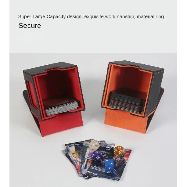 100+ Load Trading Card Deck Box with Window Design PU Leather Magnetic Closure Game Card Storage Box for YuGiOh MTG Sport Cards
