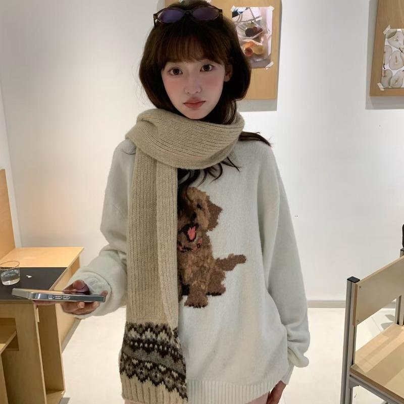 Christmas Scarf New Atmosphere Autumn and Winter Scarf New Scarf Winter Warm Scarf