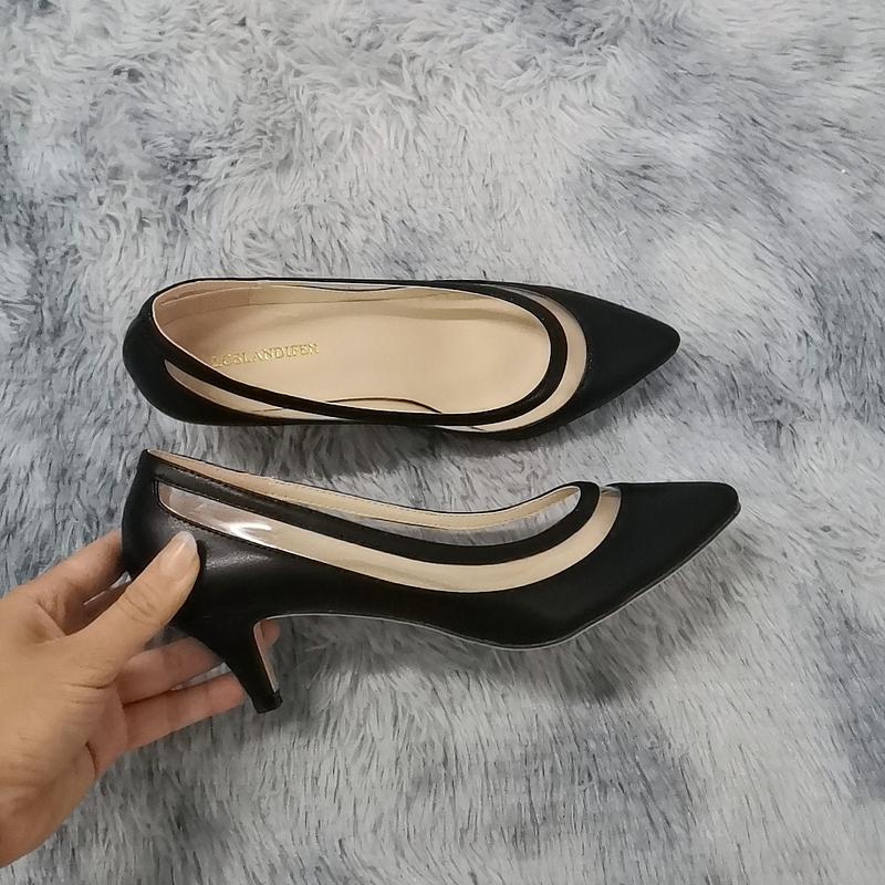 Новые матовые женские туфли-лодочки на низком каблуке с острым носком и красной подошвой, женские туфли-лодочки на низком каблуке, для работы, карьеры, весна-осень