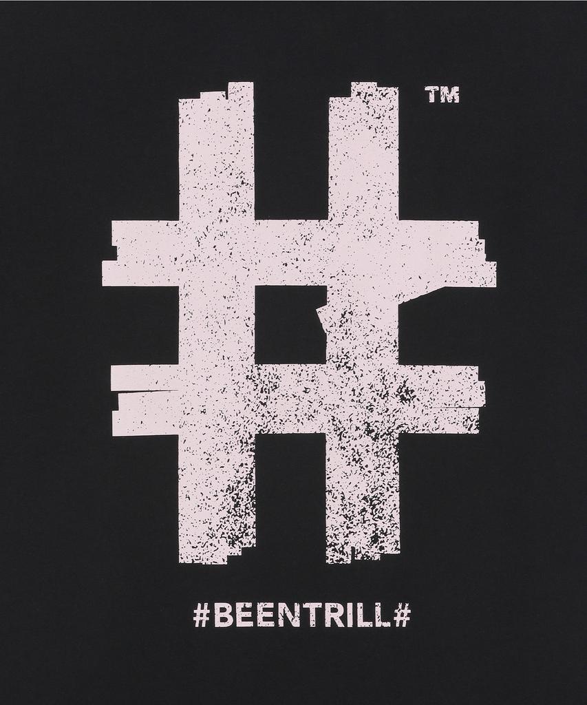 Женская футболка BEENTRILL с принтом-хэштегом, короткий рукав (черный)