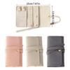 Jewelry Organizer Roll Premium Leather Multi Compartment Storage For Earrings Necklaces Rings Travel  Foldable Case