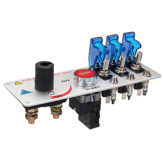 12 В автоматический светодиодный гоночный автомобиль, зажигание двигателя, включение/выключение, кнопочный тумблер, панель