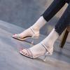 Sandals Women's High Heels Stiletto 2025 New Trendy Fashion Wear Thin Sexy Fairy Style Middle Heel Ins