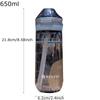 650 мл Портативная герметичная бутылка для спортзала, бутылка для воды с соломинкой, кружки для питья, бутылки для питья