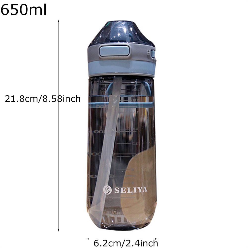 650 мл Портативная герметичная бутылка для спортзала, бутылка для воды с соломинкой, кружки для питья, бутылки для питья