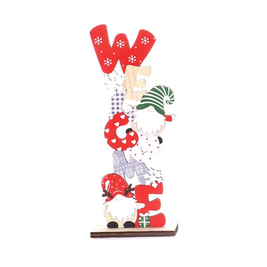 Christmas Decoration Hollow Out Wooden New Year Gift Reusable Durable Christmas Decoration Letter Shape Colorful Wooden Xmas Ornaments for Christmas