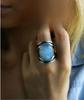 Кольцо Hecheng Wish Colorful Moonstone Ring — европейский и американский стиль с имитацией тайского серебра для женщин