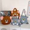 Tom And Jerry Plush Round Bag With Inner Pocket For Daily Fashion Accessories