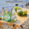 Folding Water Basin Stable Structure Portable Water Container Large Diameter Transparent Water Bucket for Camping Picnics BBQ