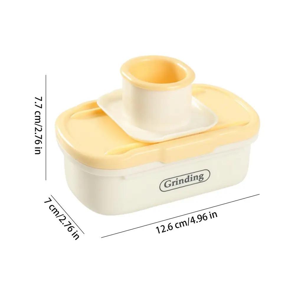 Manual Garlic Grinder 2 in 1 Plastic Ginger Grinding Grater with Hand Guard Mini Garlic Planer Baby Complementary Food