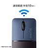 SANWA SUPPLY Бесшумная беспроводная мышь-комбо с синей светодиодной подсветкой, тонкая SLIMO/темно-синяя (перезаряжаемый) MA-WBBS310NV