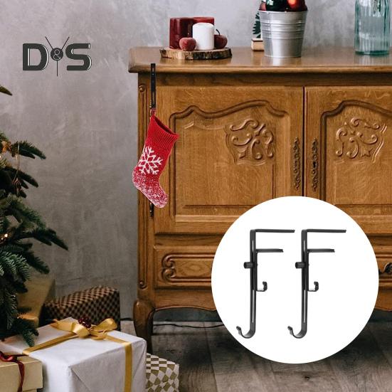 4/6/8 шт. держатель для рождественских чулок, крючки 2-в-1, регулируемая вешалка для камина, гирлянда, чулки без сверления, металлические крючки, украшение для камина