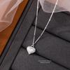 925 Silver Heart Necklace Women Simple and Stylish Light Luxury Pendant Jewelry Gift