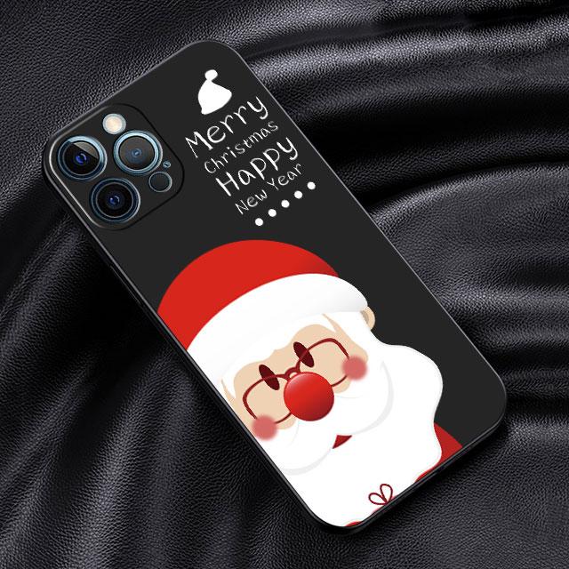 Чехол для Apple iPhone 14 13 11 12 Pro 7 XR X XS Max 8 Plus 6 6S SE 2022 13Pro, черный мягкий чехол для телефона Funda Snowman Christmas