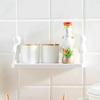 1PC 2PCS Self-adhesive Tape Buckle Holder Bathroom Shampoo Storage Racks Plastic Shelf Storage Organization Shelves Support