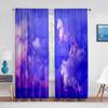 Фэнтези Фиолетовый Облако Единороги Тюлевые Шторы-Вуали Спальня Отель Домашний Декор Прозрачные Шторы для Гостиной Шифоновая Печатная Драпировка