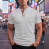 Men  Standing Collar  Leisure  Short Sleeves  T-Shirt