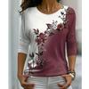 2025 Autumn & Winter Women's New Casual Crew Neck Long Sleeve Top 3D Flower Pattern