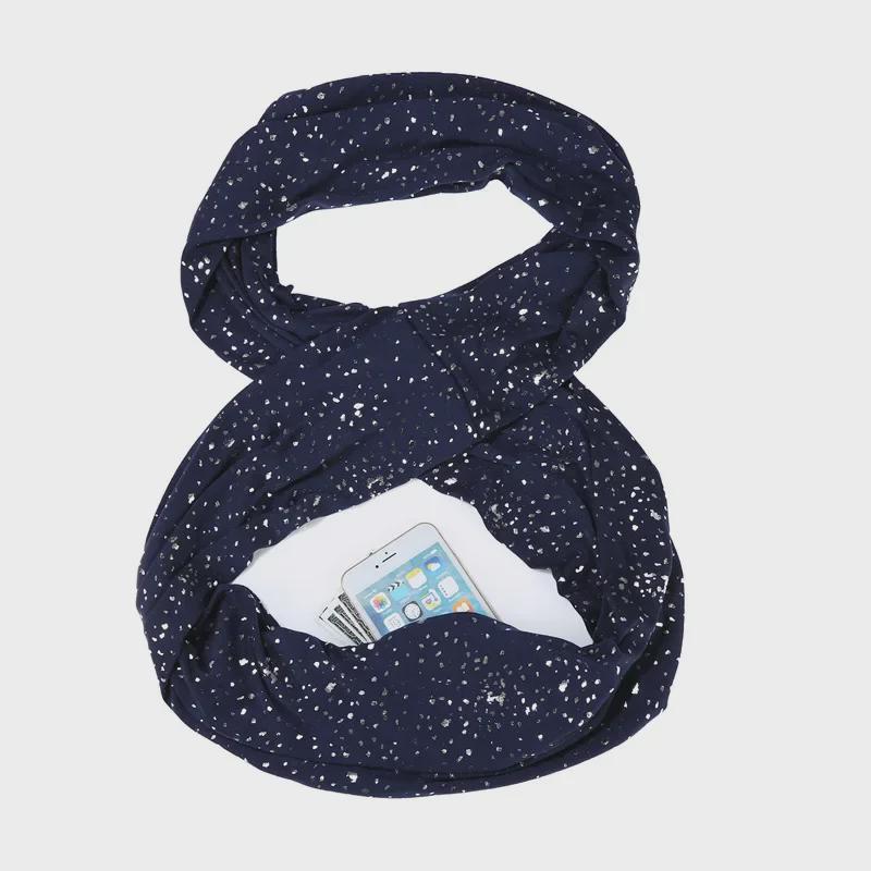 Шарф на молнии с карманом из пайеток и местом для хранения 2022 года, осень/зима