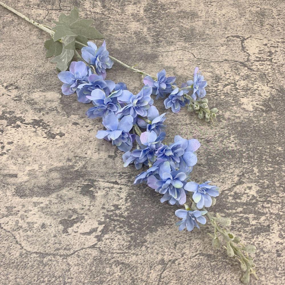 Искусственные флокированные дельфиниумы, имитация цветов, свадебная цветочная композиция, двузубый крупный дельфиниум, украшение для отеля, искусственный ф