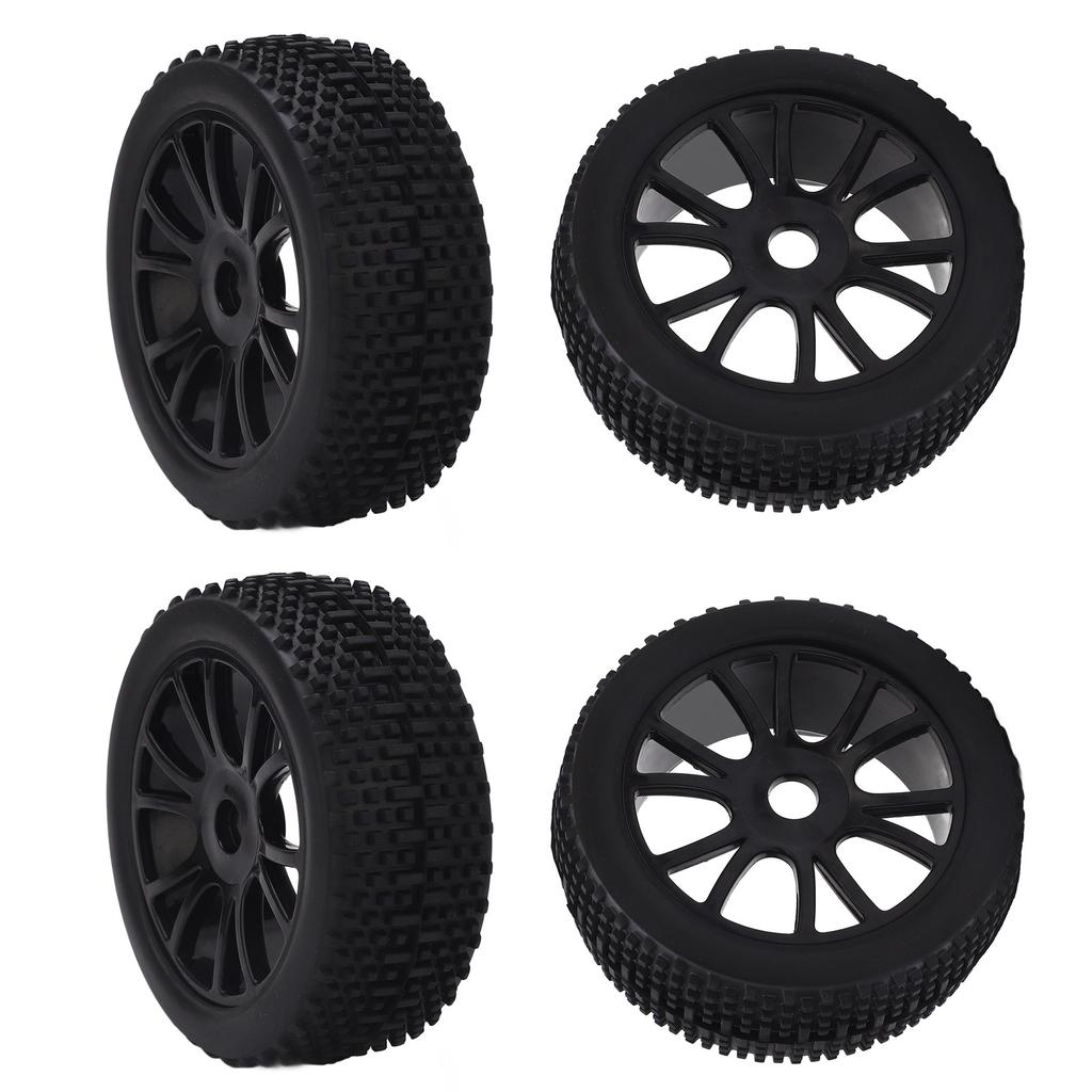 4Pcs RC Rubber Tires 12 Holes Perfect Grip Force Cushioning RC Wheel Rim Tires for 1/8 RC C