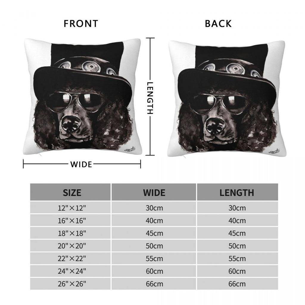 Slash Poodle Watercolor Square Pillowcase Polyester Linen Velvet Pattern Decor Throw Pillow Case Home Cushion Cover