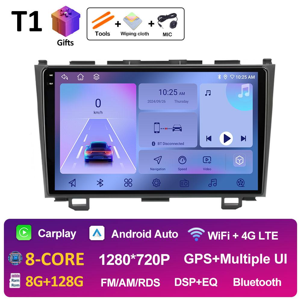 GPS-навигация для Honda CR-V 3 RE CRV 2007 2008 2009 2010 2011 WIFI 9-дюймовый Android автомобильный радиоприемник мультимедийный видеоплеер автоинструменты