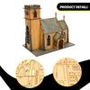1/72 Европейский Модельный Комплект Здания Миниатюрный Деревянный Дом DIY Ручная Работа Хобби Игрушка Украшение Легкий