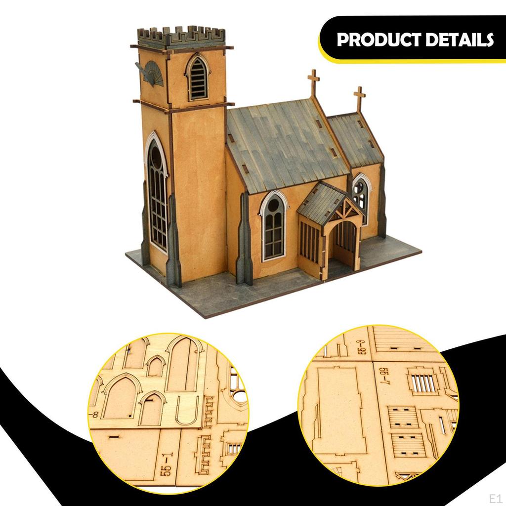 1/72 Европейский Модельный Комплект Здания Миниатюрный Деревянный Дом DIY Ручная Работа Хобби Игрушка Украшение Легкий