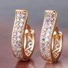 Unique Design Hoop Earrings Women Hollow Out Irregular Gold Color Earrings Wedding Engagement Party Luxury Trendy Jewelry