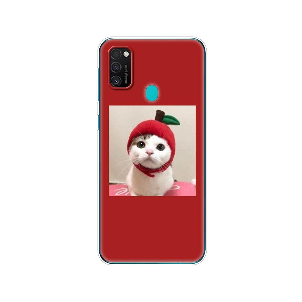 Чехол для Samsung M21, 6,4 дюйма, силиконовый мягкий чехол из ТПУ для Samsung Galaxy M21 M 21 SM-M215FZGUSER m215, задняя сумка для телефона, защитный чехол
