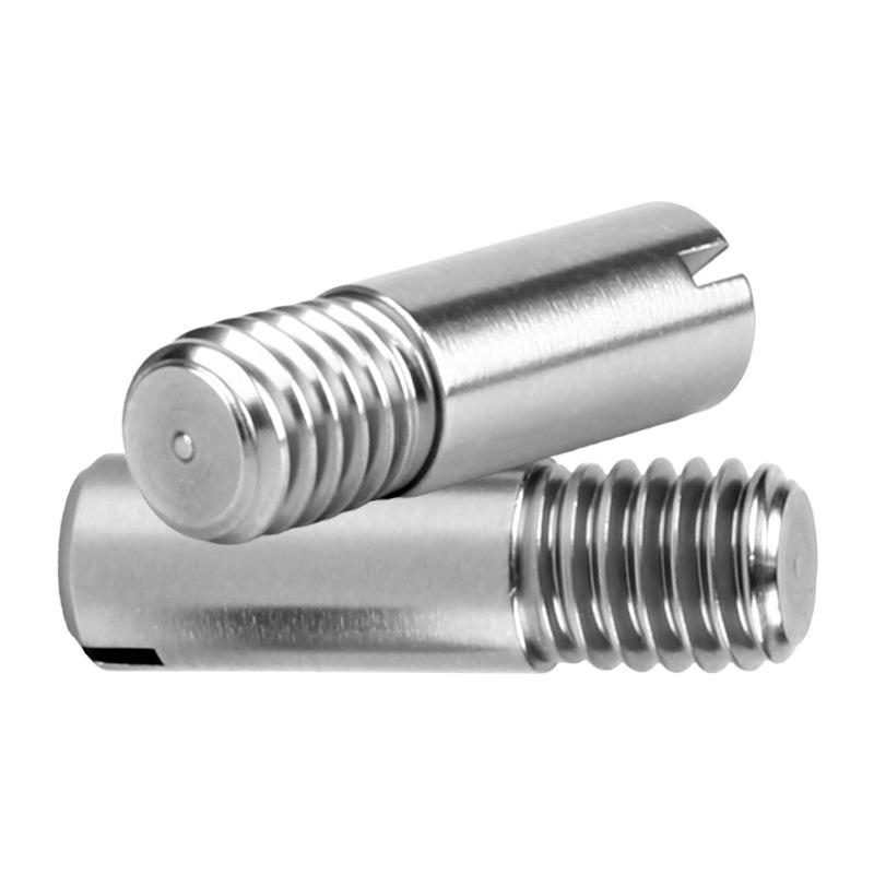 304 Stainless Steel GB878 Slotted Head Cylindrical Pin with External Thread - M2 to M10