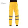 Puntos Men Casual Sanitation Worker Reflective Strips Trousers Fleece Jogging Pants