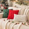 Наволочка для подушки 'Рождественская елка' Вышитая наволочка для диванного декора с разноцветными огнями