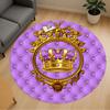 1 шт. Круглый коврик для стула Crown Royal, ковер для пола - Нескользящий, коврик для пола для офиса, спальни и декора помещений c1125604
