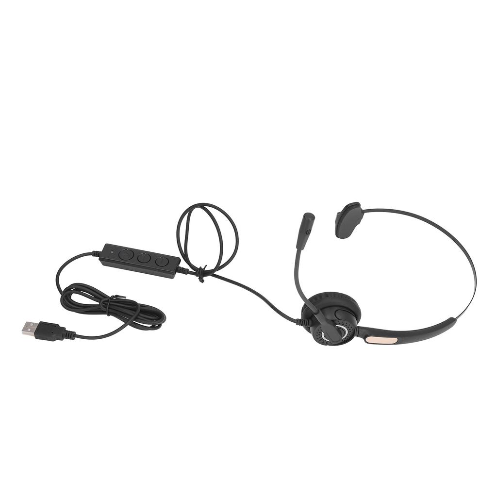 Гарнитура для колл-центра USB Регулируемая проводная сервисная гарнитура с микрофоном с шумоподавлением для Offi