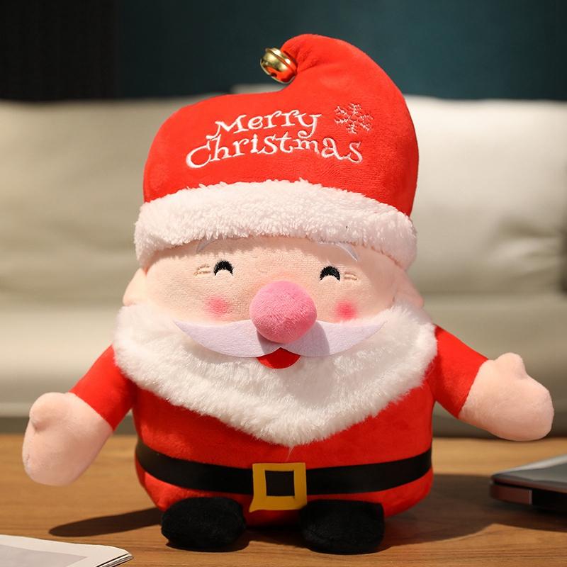 Cute Christmas Series Doll Santa Claus Elk Plush Toy Stuffed Soft Snowman Deer Toys for Kids Girls Xmas Hallowmas Gift Party