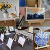 2/4/6Pcs Adjustable Mini Wooden Easel Desktop Painting Easel Stand, Portable Triangular Desktop Canvas Stand For Painting Canvas