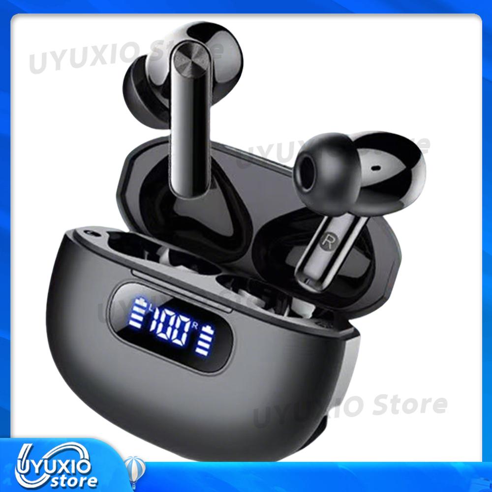 UYUXIO AI Languages Translator Earbuds with Screen Real Time Translation Headphones with 144 Languages Noise Cancelling