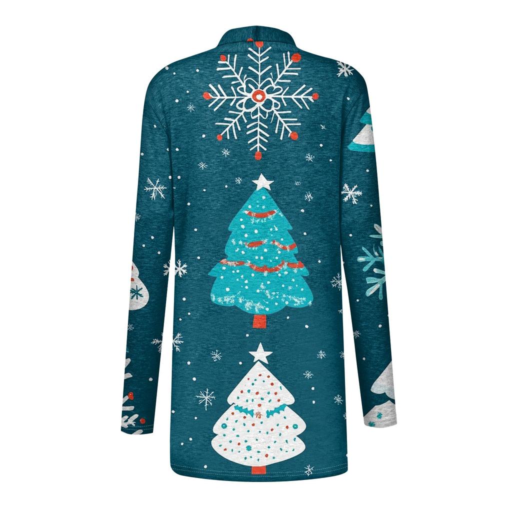 Женская модная повседневная куртка-кардиган средней длины с принтом, пальто